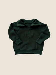 Quarter zip sweater - Pine (pre-order)