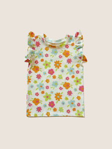 Flutter t-shirt - bright ditsy floral