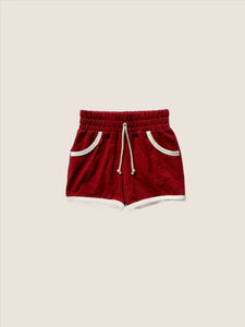 Retro shorts - scarlet (SLUB)